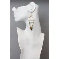 White Stone Earrings