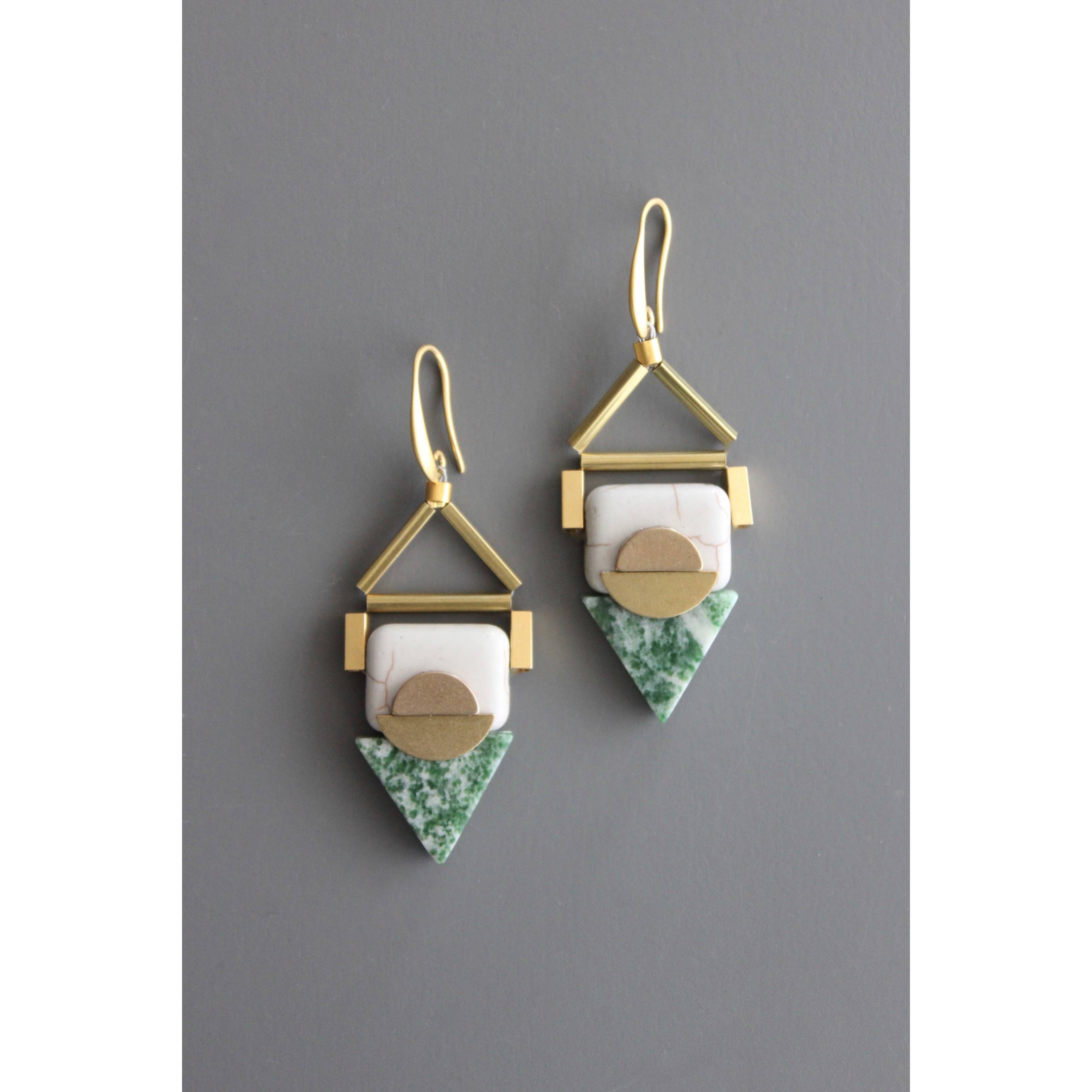 Stone Spotted Earrings