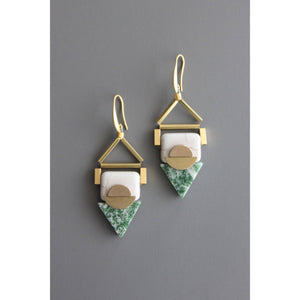 Stone Spotted Earrings