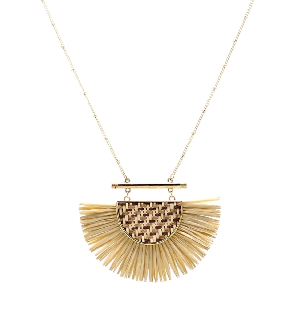 Woven Straw Necklace