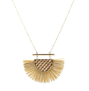 Woven Straw Necklace