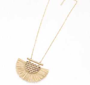 Woven Straw Necklace